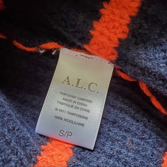A.L.C. Navy Orange Striped Portland Sweater - Picture 5 of 5